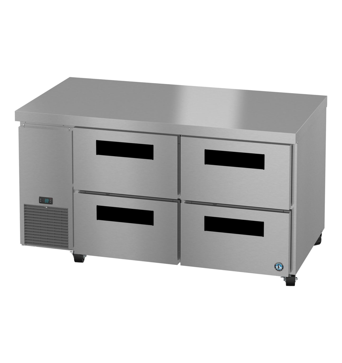 Hoshizaki ULR60B-D4 undercounter refrigerator left isometric view