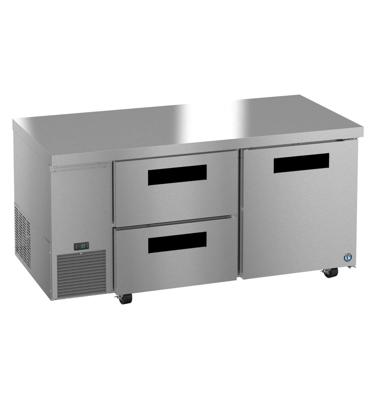 Hoshizaki ULR67B-D2 undercounter refrigerator right isometric view