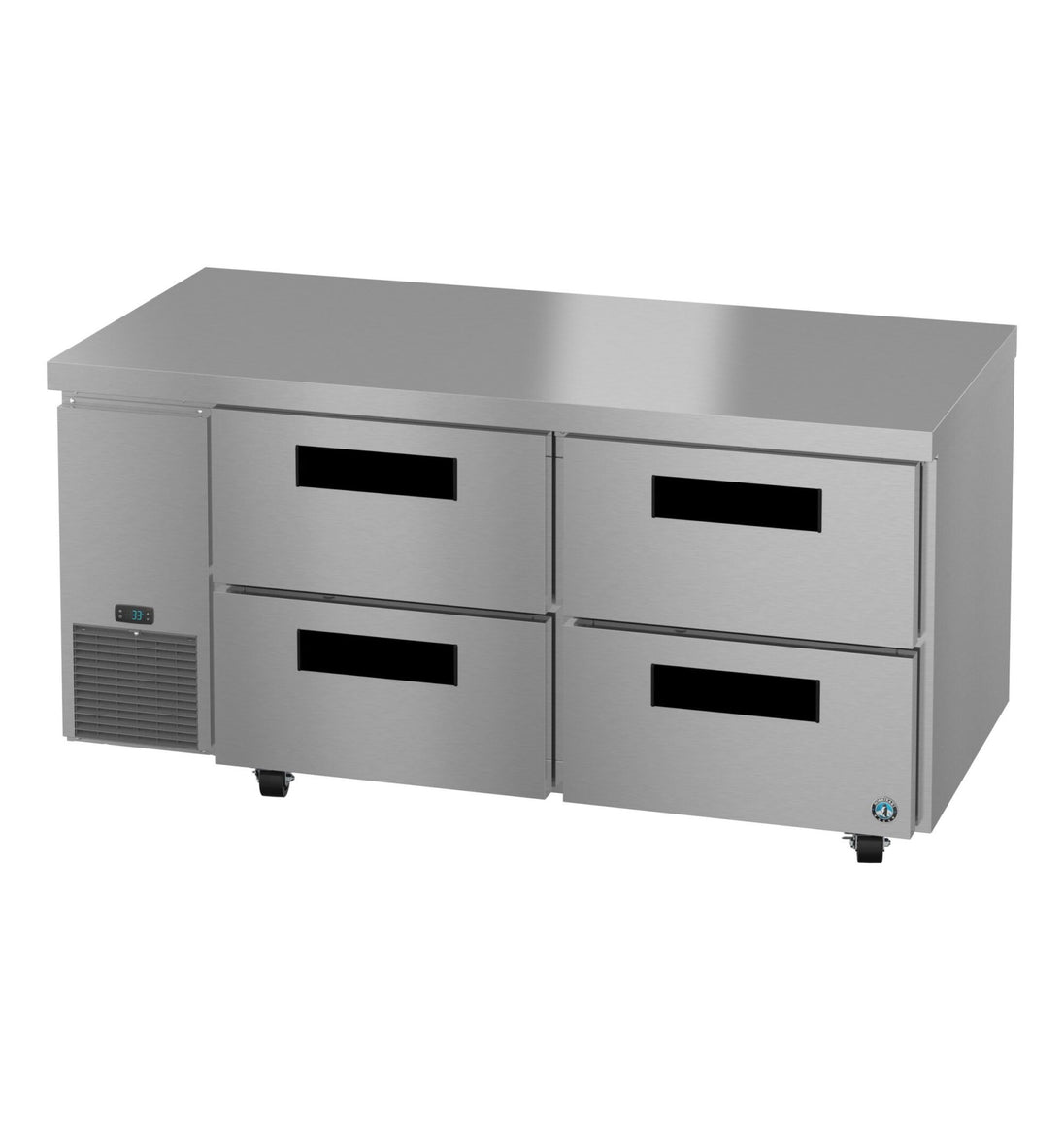 Hoshizaki ULR67B-D4 67 inch all drawer undercounter refrigerator left isometric view