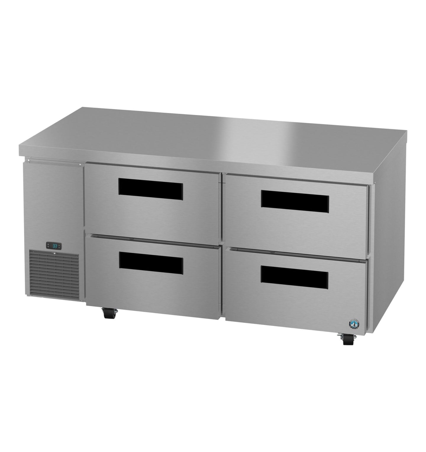 Hoshizaki ULR67B-D4 67 inch all drawer undercounter refrigerator left isometric view