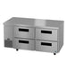 Hoshizaki ULR67B-D4 67 inch all drawer undercounter refrigerator left isometric view