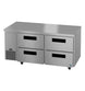 Hoshizaki ULR67B-D4 67 inch all drawer undercounter refrigerator left isometric view