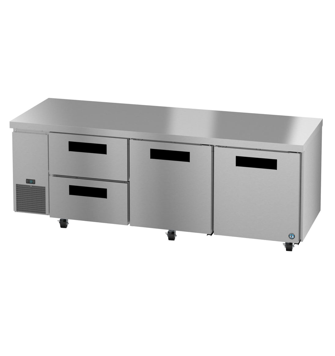 Hoshizaki ULR93B-D2 undercounter refrigerator left isometric view