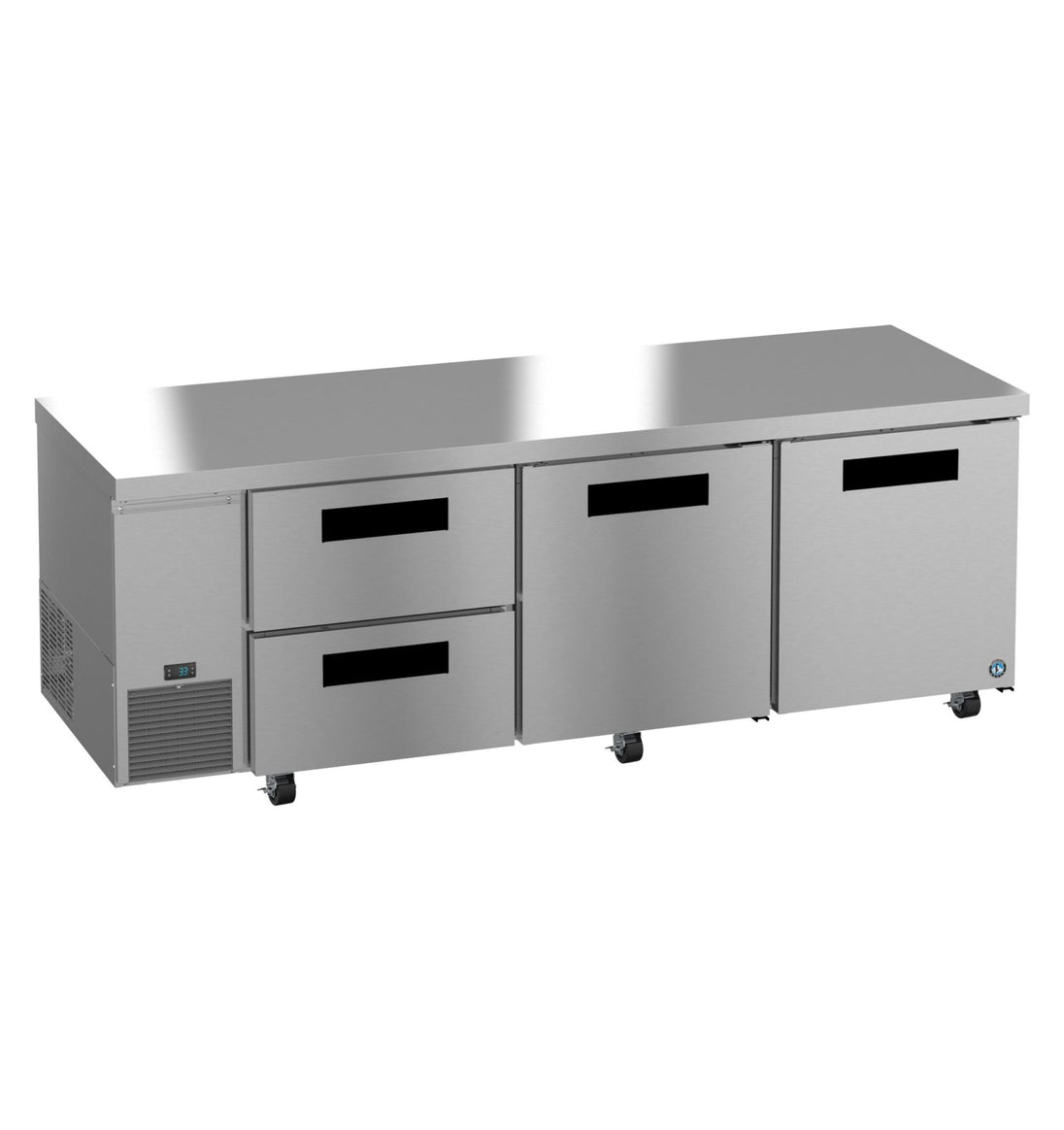 Hoshizaki ULR93B-D2 undercounter refrigerator right isometric view