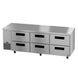 Hoshizaki ULR93B-D6 undercounter refrigerator angled view showing drawer fronts