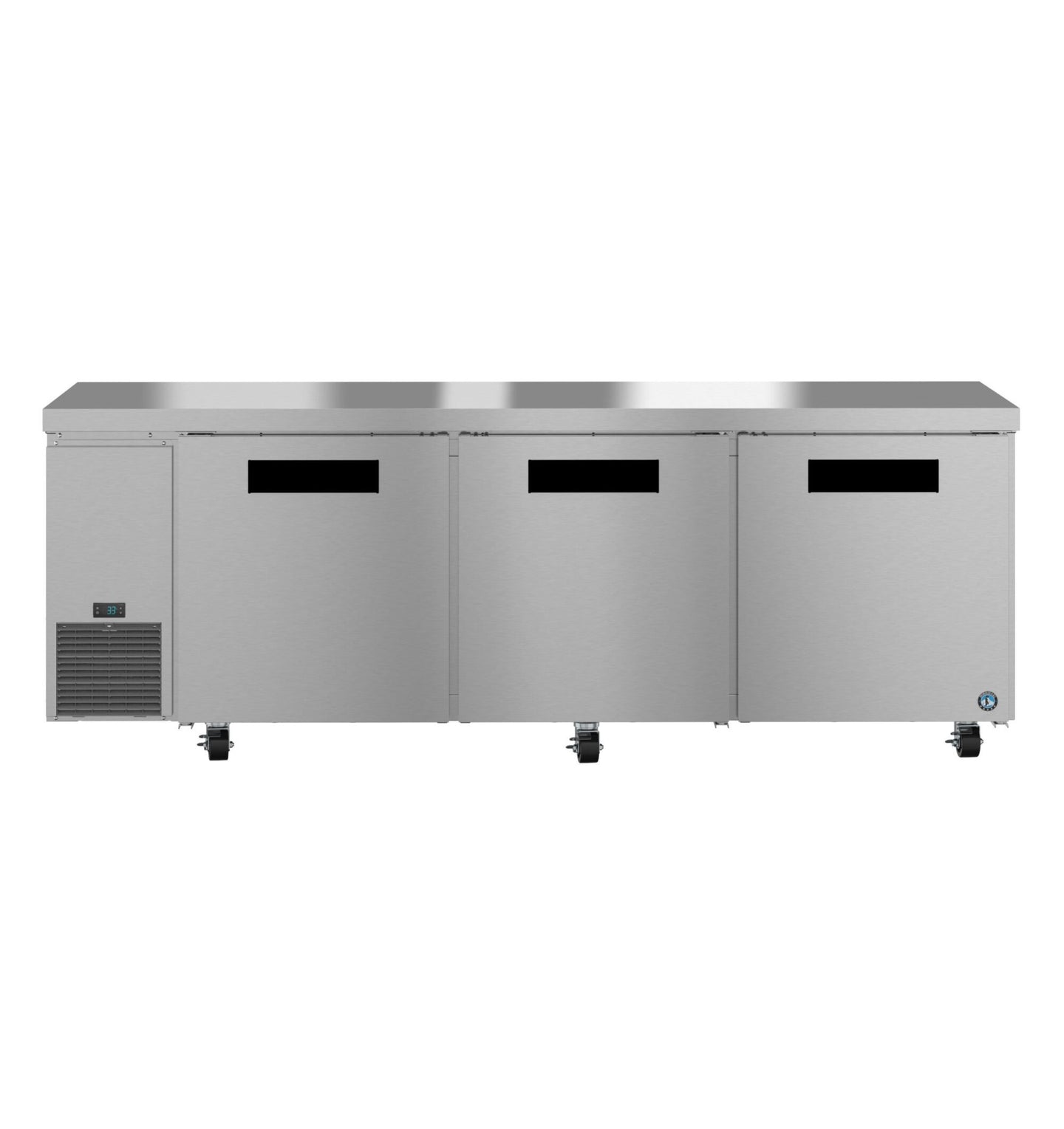 Hoshizaki ULR93B 93 inch three section undercounter refrigerator front view