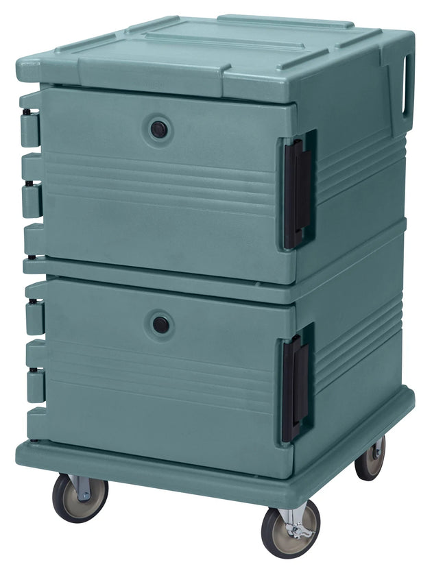 Cambro UPC1200192 insulated food transport cart in Granite Green