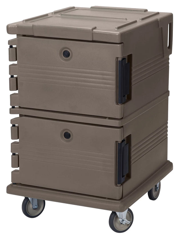 Cambro UPC1200194 insulated food transport cart in Granite Sand