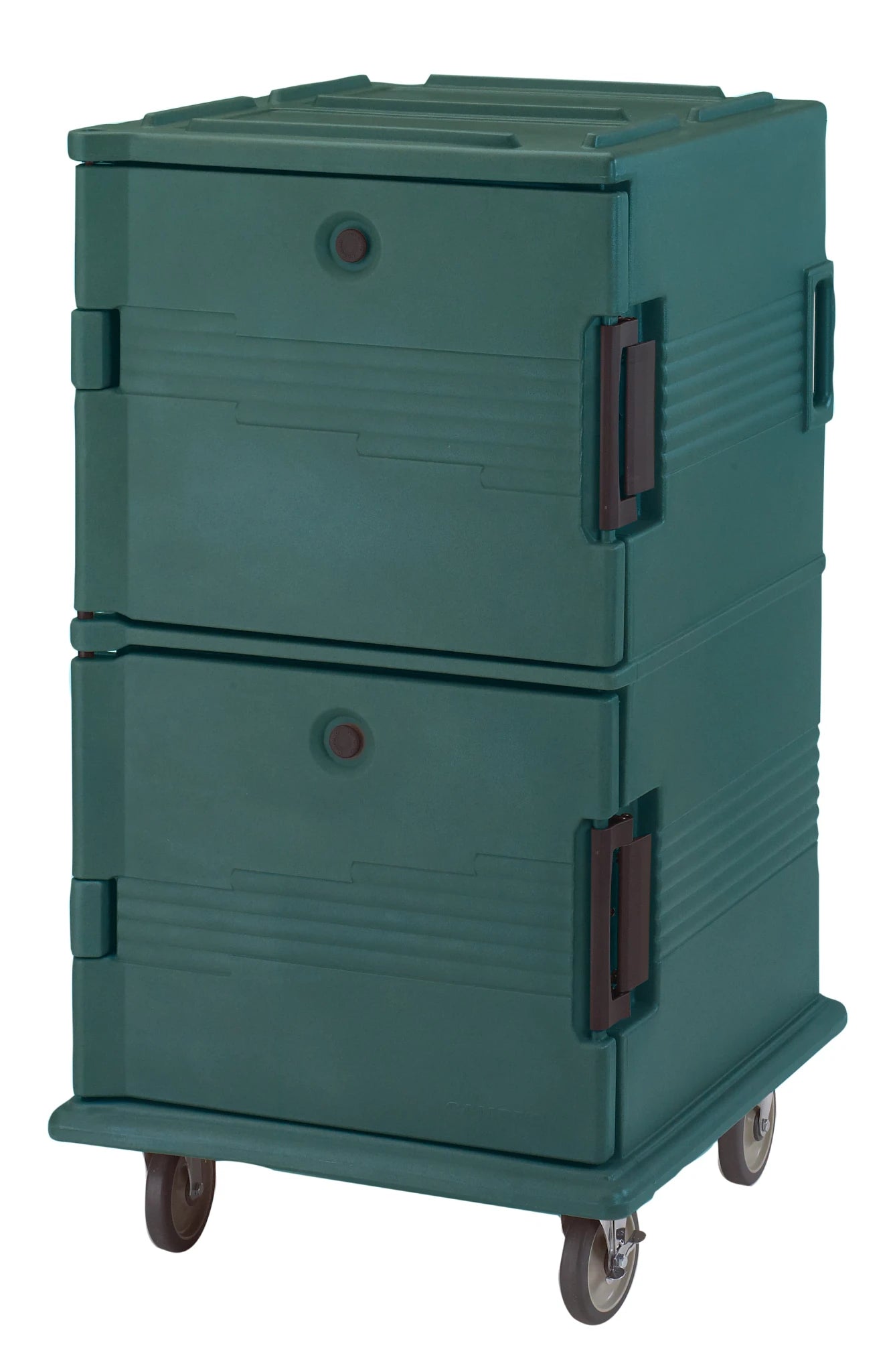 Cambro UPC1600192 insulated food transport cart in Granite Green