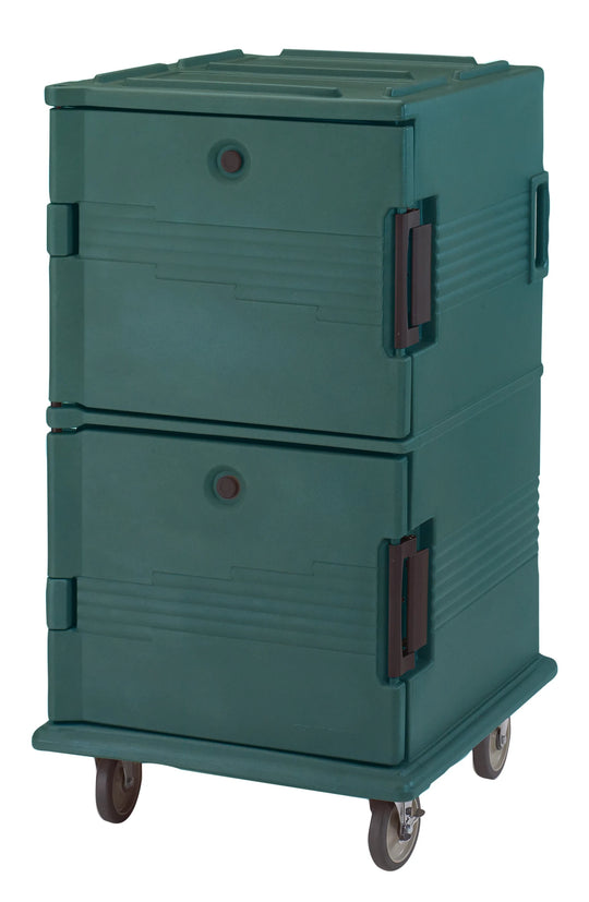 Cambro UPC1600192 insulated food transport cart in Granite Green