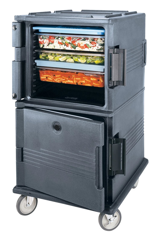 Cambro UPC1600HD191 insulated food transport cart in Granite Gray