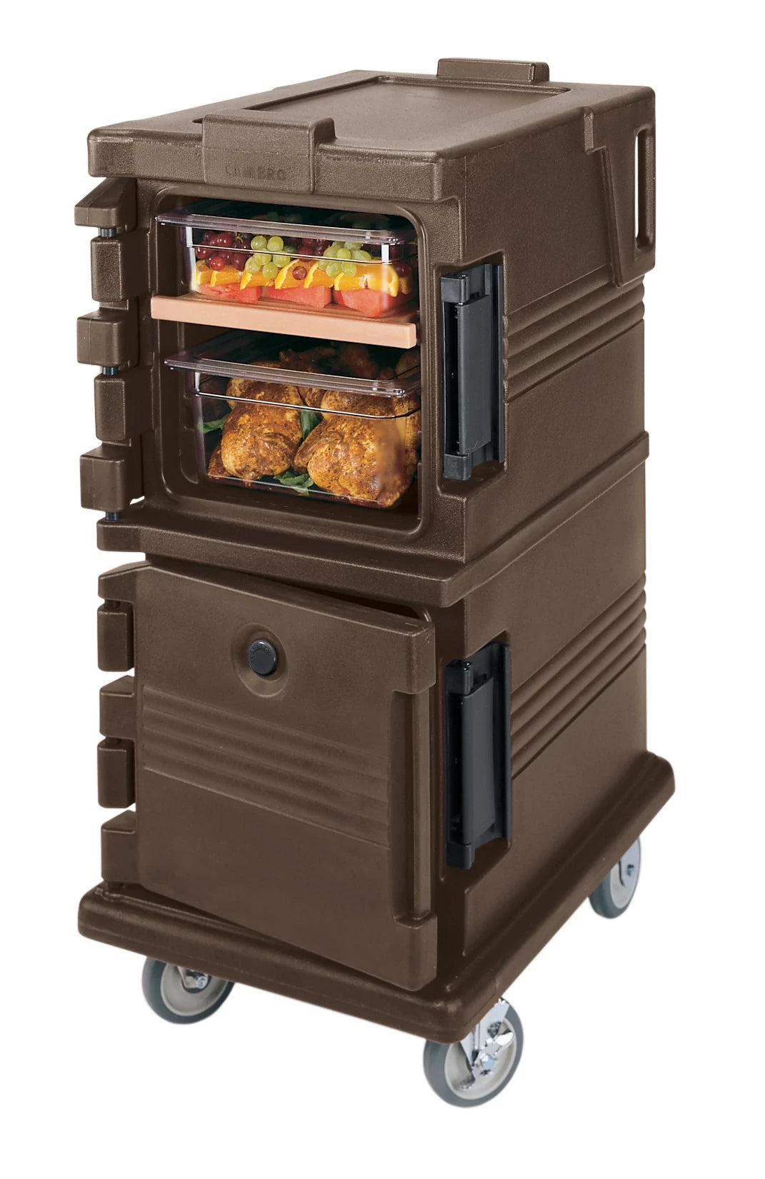 Cambro UPC600131 insulated food pan carrier in Dark Brown