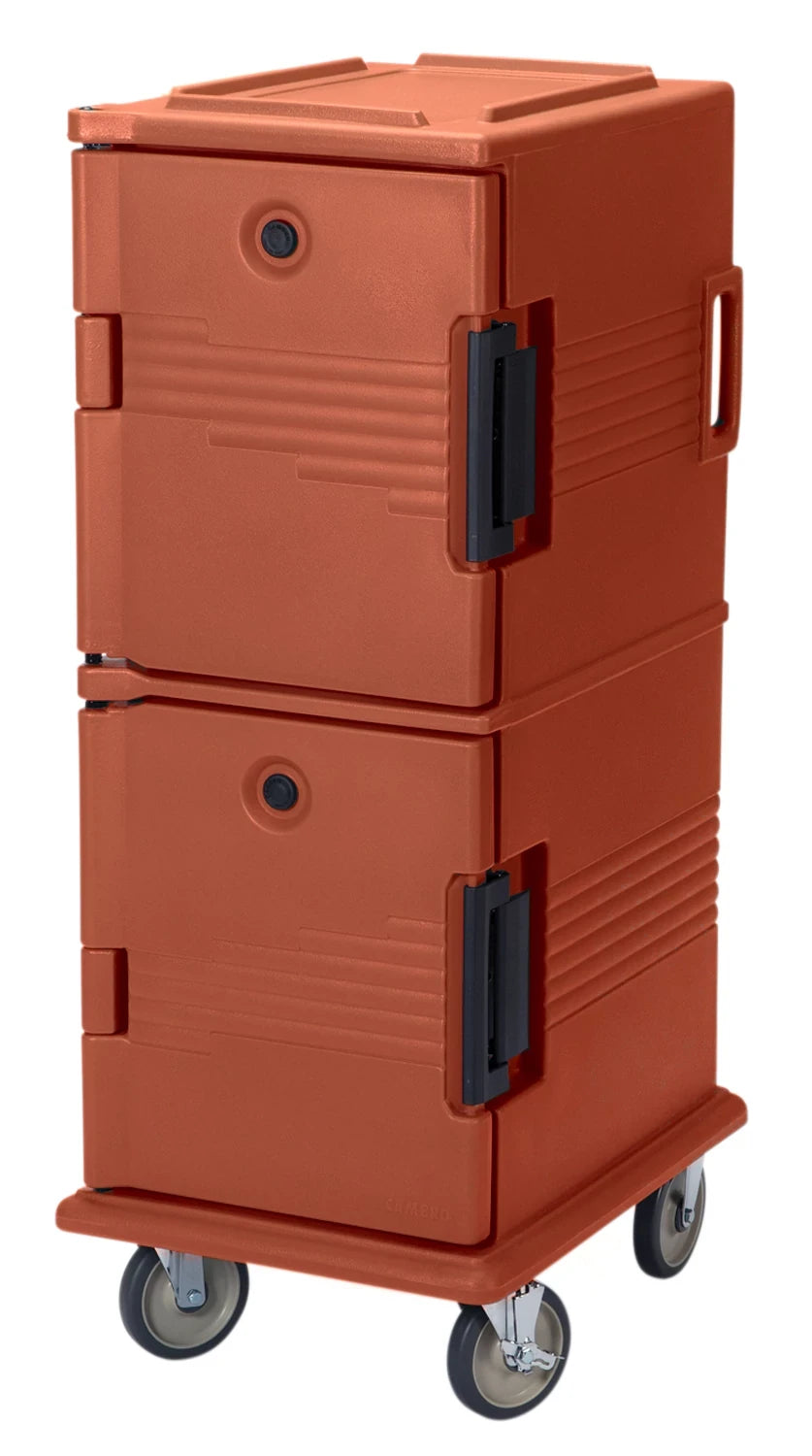 Cambro UPC800402 insulated food pan carrier in Brick Red