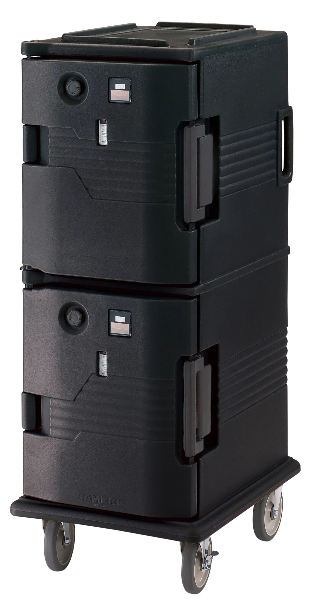 Cambro UPCH800110 both doors heated electric heated food transport cart in Black