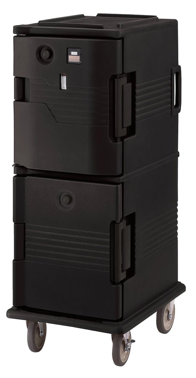 Cambro UPCHT800110 heated top door only electric heated food transport cart in Black