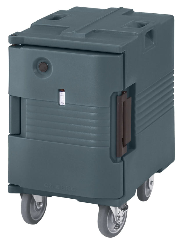 Cambro UPCHW400191 5-caster electric heated pan carrier in Granite Gray