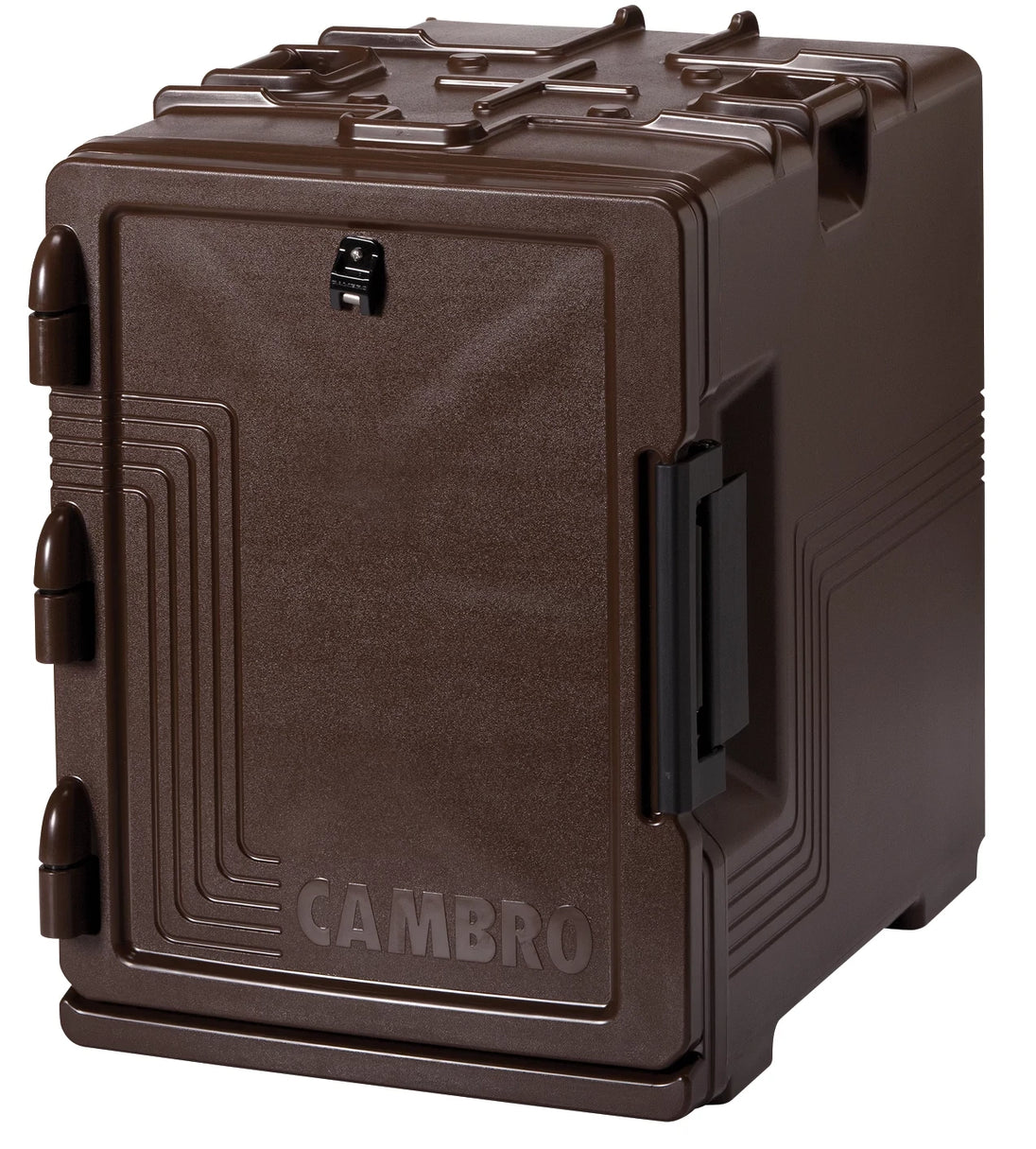 Cambro UPCS400131 Ultra Camcart S-Series insulated food pan carrier in dark brown