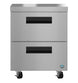 Hoshizaki UR27B-D2 27 inch two drawer undercounter refrigerator front view