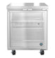 Hoshizaki UR27B-GLP01 27 inch glass door low profile undercounter refrigerator front view