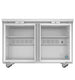 Hoshizaki UR48B-GLP01 48 inch glass door low profile undercounter refrigerator front view