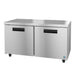 Hoshizaki UR60B-01 60 inch two section undercounter refrigerator with locking stainless steel doors