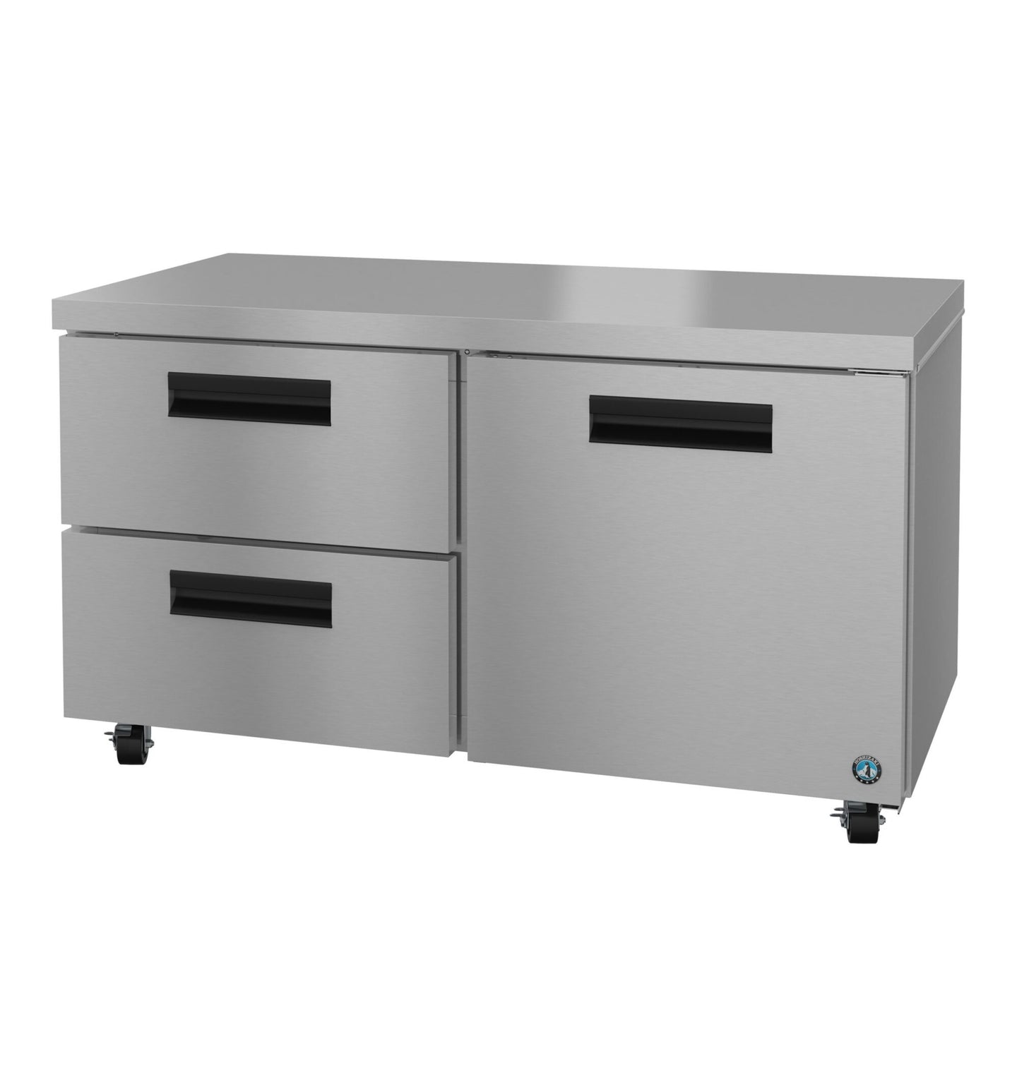 Hoshizaki UR60B-D2 60 inch undercounter refrigerator with one stainless door and two drawers