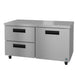 Hoshizaki UR60B-D2 60 inch undercounter refrigerator with one stainless door and two drawers