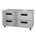 Hoshizaki UR60B-D4 60 inch undercounter refrigerator with four stainless steel drawers