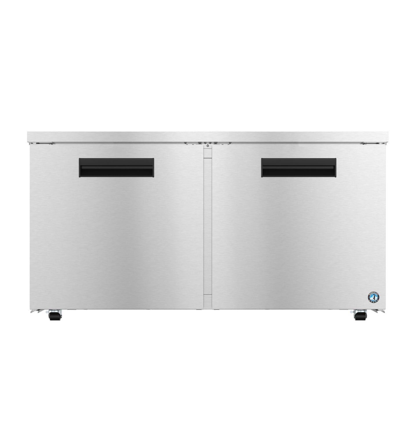 Hoshizaki UR60B-LP 60 inch low profile undercounter refrigerator with stainless steel doors, front view