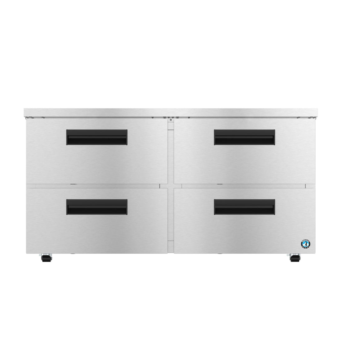Hoshizaki UR60B-LPD4 60 inch low profile undercounter refrigerator with four stainless steel drawers, front view