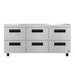 Hoshizaki UR72B-D6 six drawer undercounter refrigerator front view