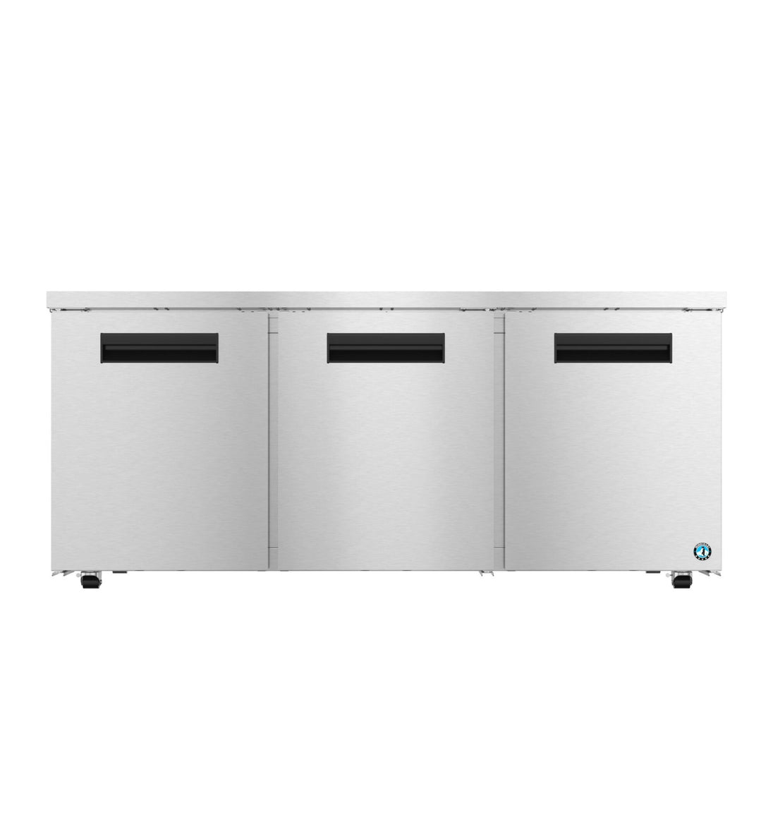 Hoshizaki UR72B-LP 72 inch low profile three section undercounter refrigerator, front view