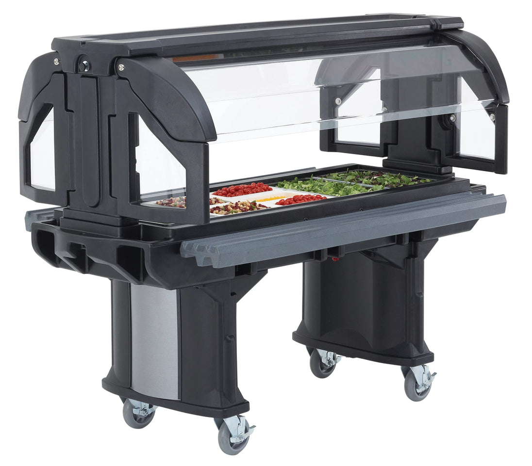 Cambro VBR5110 Versa Food Bar with standard casters in black