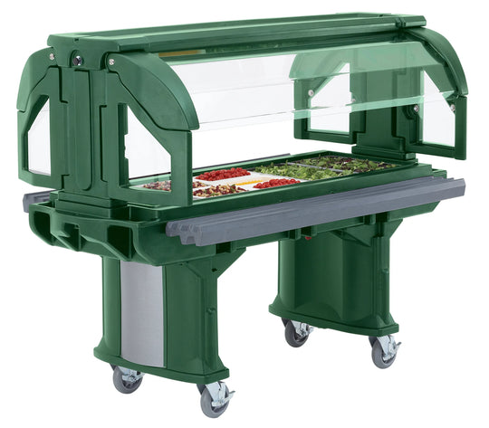Cambro VBRHD5519 5 foot portable Versa Food Bar in green