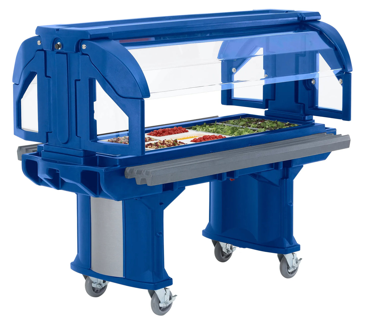 Cambro VBRL6186 6 foot portable Versa Food Bar in navy blue