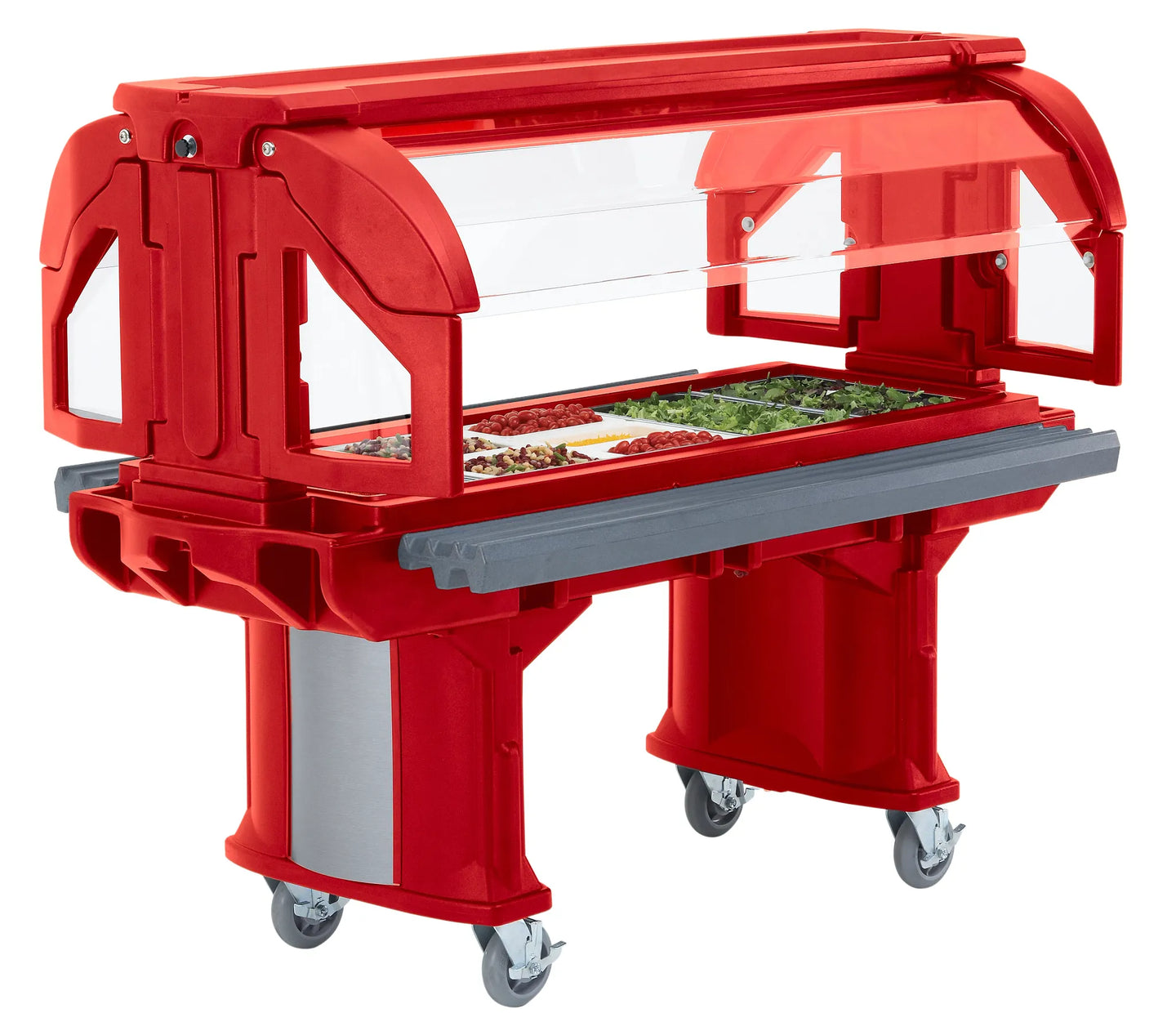 Cambro VBRLHD6158 6 foot portable Versa Food Bar in hot red