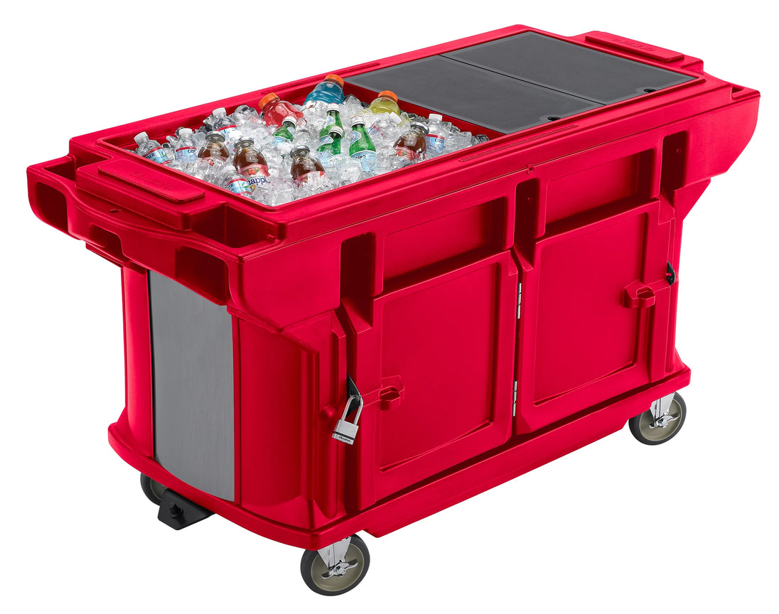 Cambro VBRUTHD6158 Versa Ultra work table hot red
