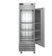 Hoshizaki VF1A-FS reach-in freezer with door open showing interior shelving