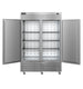 Hoshizaki VF2A-FS reach-in freezer with doors open showing adjustable shelving