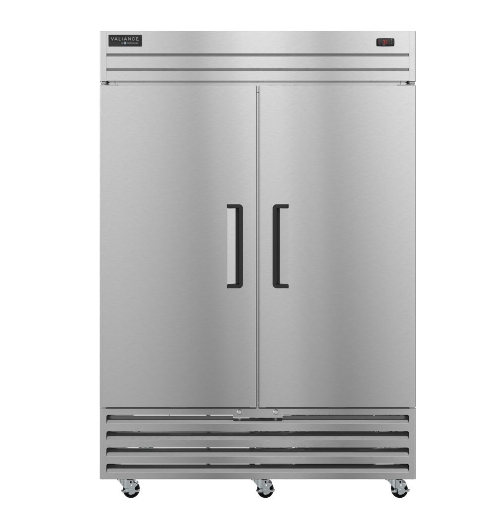 Hoshizaki VR2A-FS two section reach-in refrigerator with full stainless doors