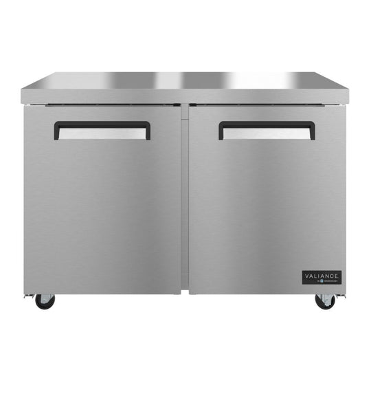 Hoshizaki VUR48A 48 inch two section undercounter refrigerator, front view