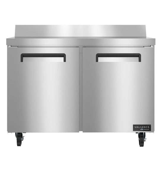 Hoshizaki VWF48A 48 inch Valiance Series two section worktop freezer, front view