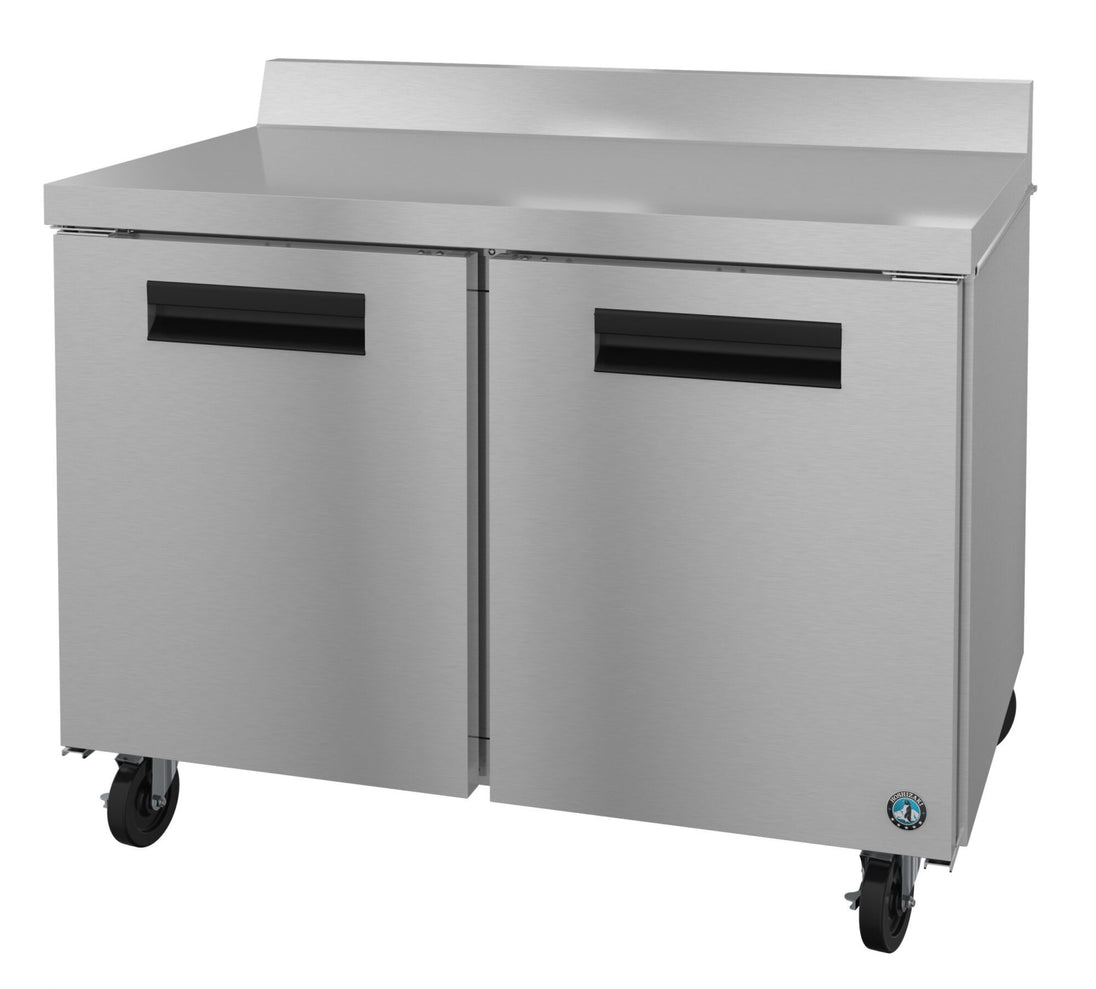 Hoshizaki WF48A Steelheart Series two section worktop freezer with stainless steel doors