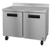 Hoshizaki WF48A Steelheart Series two section worktop freezer with stainless steel doors