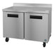 Hoshizaki WF48A Steelheart Series two section worktop freezer with stainless steel doors