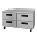 Hoshizaki WF48B-D4 48 inch Steelheart worktop freezer with four stainless steel drawers
