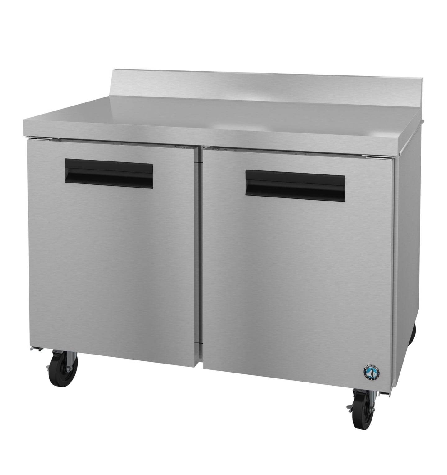 Hoshizaki WF48B 48 inch Steelheart two section worktop freezer with stainless steel doors