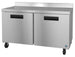 Hoshizaki WF60A 60 inch two section worktop freezer with stainless steel doors