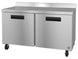 Hoshizaki WF60A 60 inch two section worktop freezer with stainless steel doors