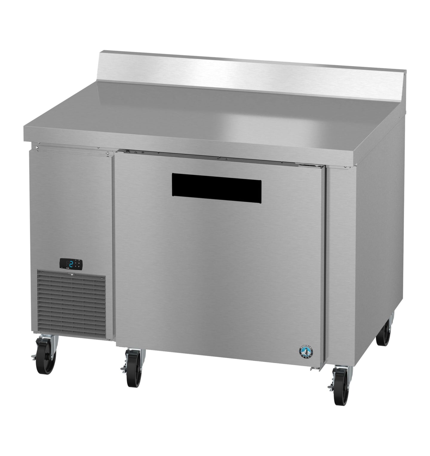 Hoshizaki WLF46B 46 inch Steelheart side mount worktop freezer, left three-quarter view